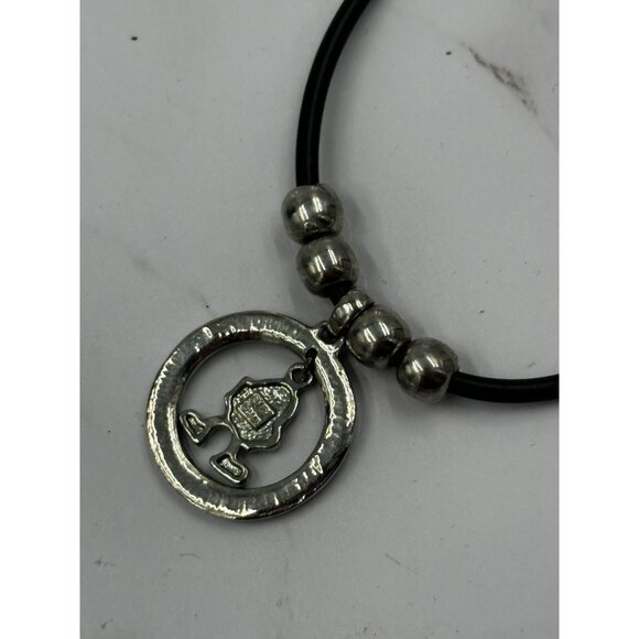 Silver M & M Pendant On A Silver Necklace Chain With Earrings Blue M&M Cartoon - Picture 6 of 7